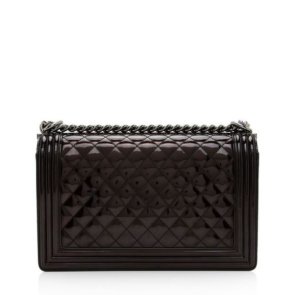 Chanel Patent Leather New Medium Boy Bag - Picture 3 of 15